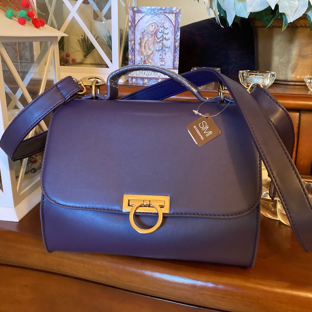 Simi Doctors Bag vegan leather in a rich purple